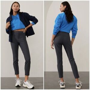 NEW Athleta Stellar Mid Rise Slim Pant Tight in Black Sand 410508 Size M Tall